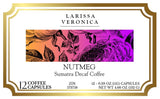 Nutmeg Sumatra Decaf Coffee (Single Serve K-Cup Pods) (Gourmet, Naturally Flavored, Whole Coffee Beans) (12 pods, ZIN: 573758)