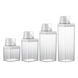 Laundry Detergent Dispenser | Washing Powder Dispenser with Measuring Cup,Reusable Empty Bottles Laundry Washing Up Powder Container Soap Detergents