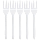 Nicole Home Collection Disposable Plastic White Forks Pack of 400 Plastic Forks