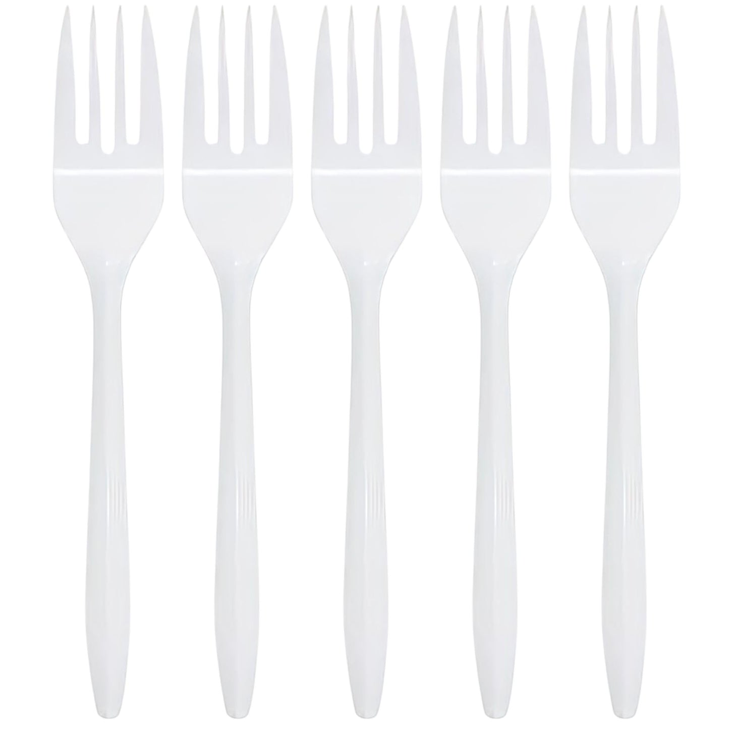 Nicole Home Collection Disposable Plastic White Forks Pack of 400 Plastic Forks