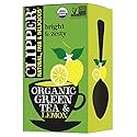 Clipper Tea Organic Fairtrade Green Tea Lemon - USDA Organic, Non-GMO, Fair Trade, Sustainable Caffeinated Tea, 1 Pack, 20 Unbleached Tea Bags