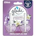 Glade PlugIns Refills Air Freshener, Scented and Essential Oils for Home and Bathroom, Lavender & Vanilla , 1.34 Fl Oz, 2 Count (Pack of 1)