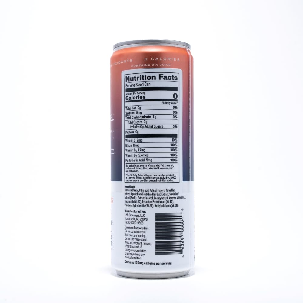 Angry Angel, Peach Ginger Energy Drink, 12 Fl Oz