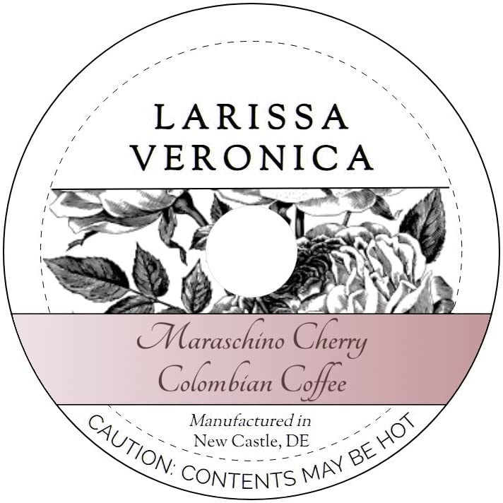 Maraschino Cherry Colombian Coffee (Single Serve K-Cup Pods) (Gourmet, Naturally Flavored, Whole Coffee Beans) (12 pods, ZIN: 573563) - 2 Pack