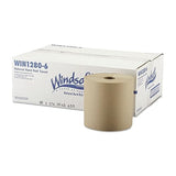 WINDSOFT 12806 Hardwound Roll Towels, 8-Inch x 800 ft, Natural, 6 Rolls/Carton (WIN12806)