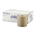 WINDSOFT 12806 Hardwound Roll Towels, 8-Inch x 800 ft, Natural, 6 Rolls/Carton (WIN12806)