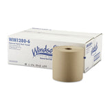 WINDSOFT 12806 Hardwound Roll Towels, 8-Inch x 800 ft, Natural, 6 Rolls/Carton (WIN12806)