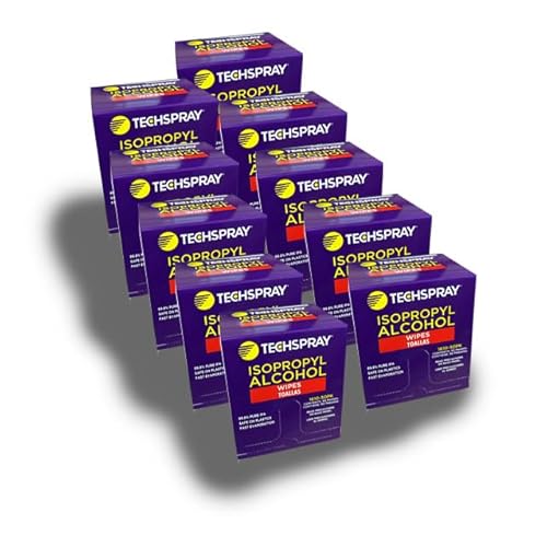 Tech Spray Isopropyl Alcohol (IPA) Wipes - 99.9% Case of 10, 500 wipes