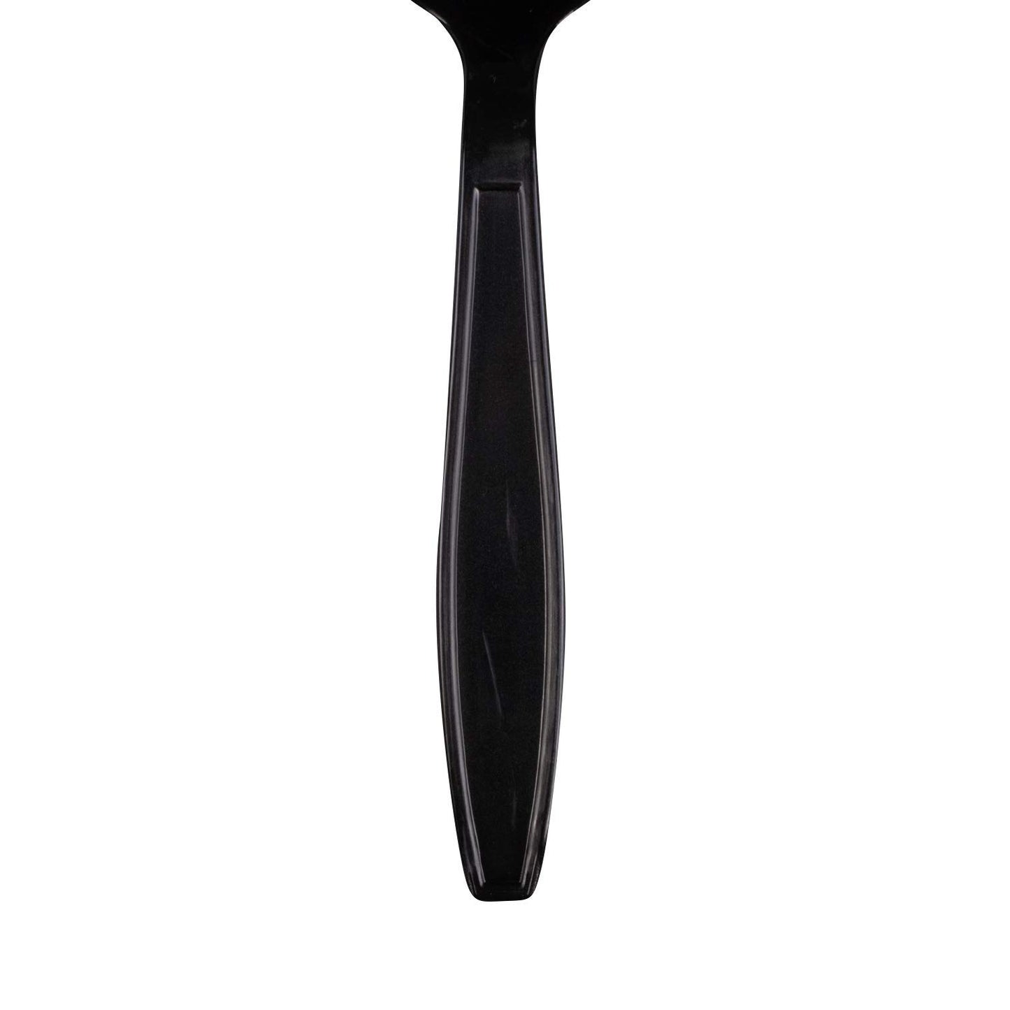 Karat [5.6" - 1000 pcs] Black Individually Wrapped Plastic Heavy-Weight Disposable Soup Spoon (U3532B)