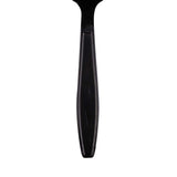 Karat [5.6" - 1000 pcs] Black Individually Wrapped Plastic Heavy-Weight Disposable Soup Spoon (U3532B)