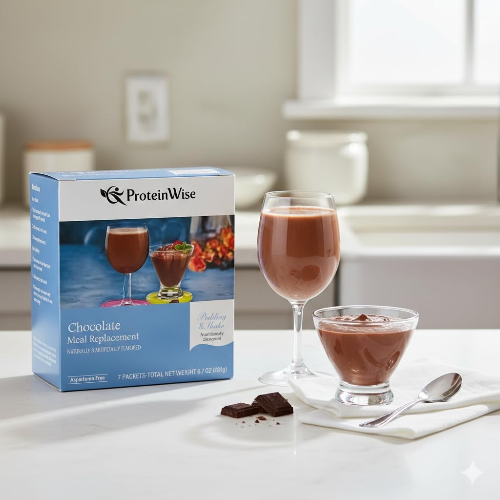 ProteinWise - Chocolate Meal Replacement Shake or Pudding - 7/Box