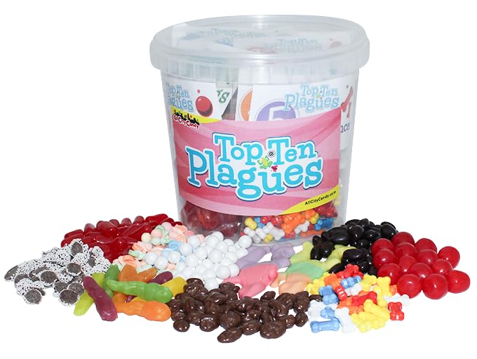 "Top Ten Plagues" Passover Assorted Candy Gift Bucket 46 oz.