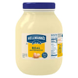 Hellmann's Real Mayonnaise Jar, Condiment for Sandwiches, Salads, Mayo Made with 100% Cage Free Eggs, Gluten Free, Vegetarian, Kosher, 1 Gallon, 128