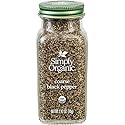 Simply Organic Coarse Ground Black Pepper, 2.47 Ounce Bottle, Coarsely Ground fo Fresh-Cracked Bite, Kosher