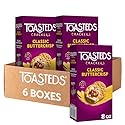 Toasteds Crackers, Party Snacks, Lunch Snacks, Classic Buttercrisp (6 Boxes)