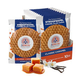 3Bros Stroopwafels, Dutch Caramel-Filled Waffle Cookies, Individually Wrapped, 10 Count, Soft Toasted Outside With Buttery Caramel Filling, Made in