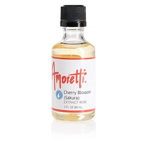 Amoretti - Cherry Blossom Extract Water Soluble 2 oz - Highly Concentrated & Perfect For Pastry, Savory, Brewing, and more, Preservative Free, Vegan