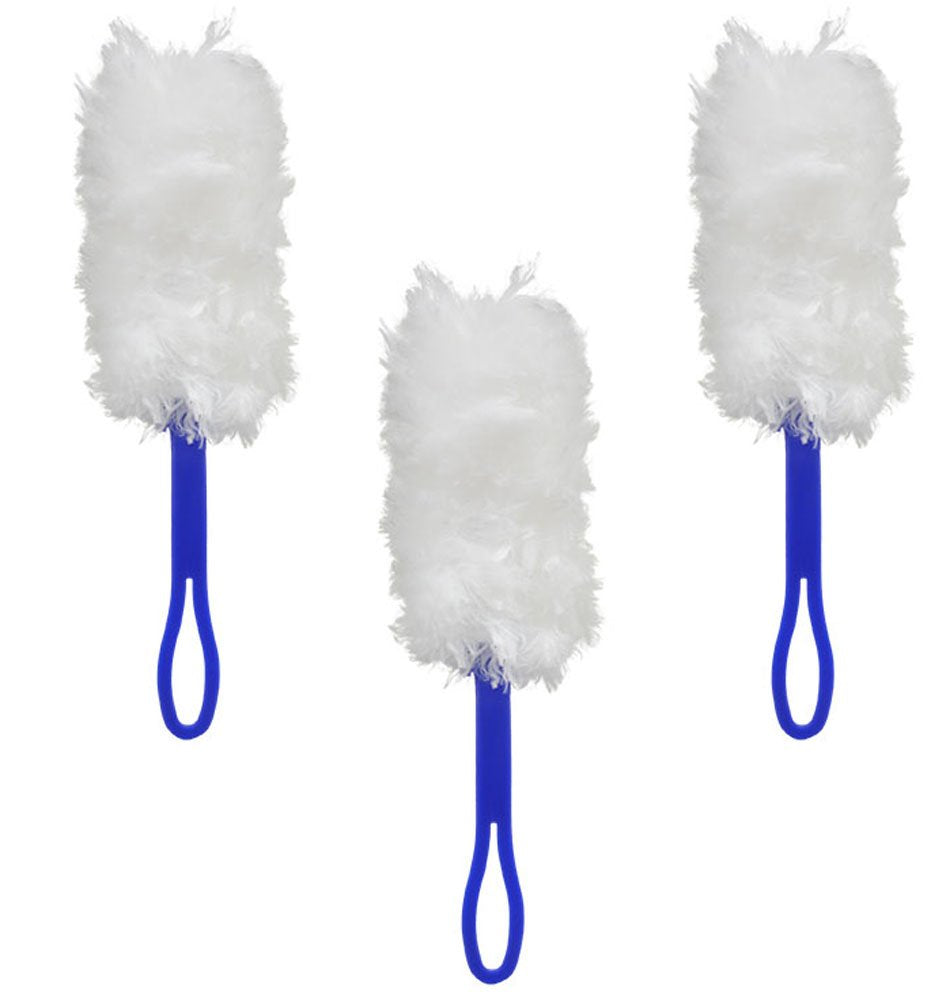 3 Packs Scrub Buddies 360 Degree Static Dusters 3 Handles 6 Dusters Clean Wood and Metal