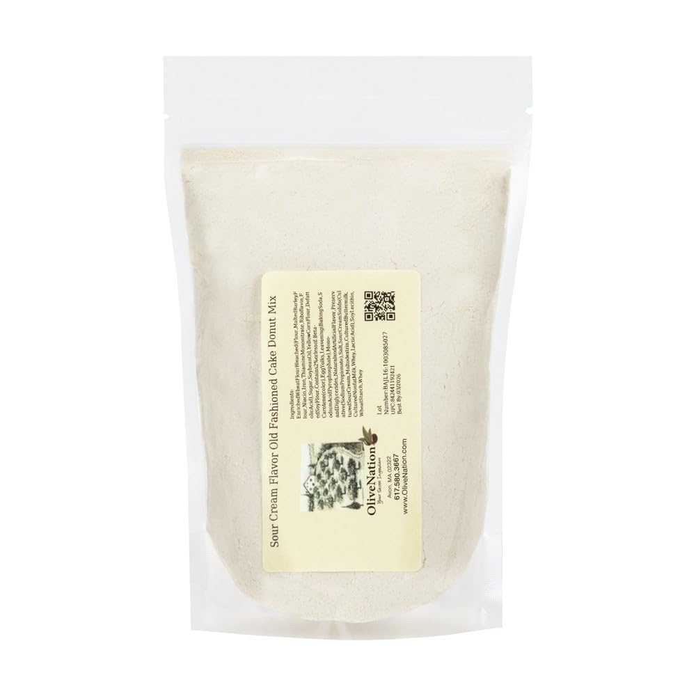 OliveNation Sour Cream Flavor Old Fashioned Cake Donut Mix - Easy Just-Add-Water Powdered Mix for Traditional Bars, Ring Doughnuts, Donut Holes, Professional Quality Baked or Fried Treats (16.00oz)
