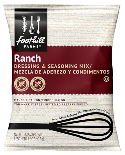 Foothill Farms Ranch Dressing Mix, Makes 1 Gallon, 3 oz Bag, 18 Pack