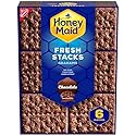 HONEY MAID Fresh Stacks Chocolate Graham Crackers, Travel Snacks, 12.2 oz (6 Multi Snack Packs)