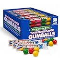 Lalees Bulk Gumballs - No Artificial Dyes - Pack of 30 Tubes - Rainbow Gum Balls Tubes - Tutti Frutti Flavored - Bulk Chewing Candy for Sporting