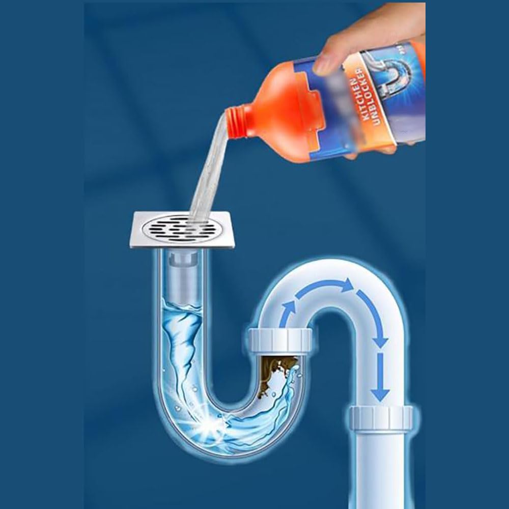 AIMILESHANG Pipeline Dredging Agent-Momeng Kitchen Unblockerle, Powerful Pipe Dredge Agent, Sink Drain Cleaner for Kitchen Toilet Pipeline Cleaning
