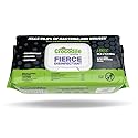 Crocodile Cloth Fierce Disinfectant Wipes - 80 Count 15" x 10" Multi-Surface Disinfecting Cleaning Cloths For Kitchens, Bathrooms, Offices & Schools