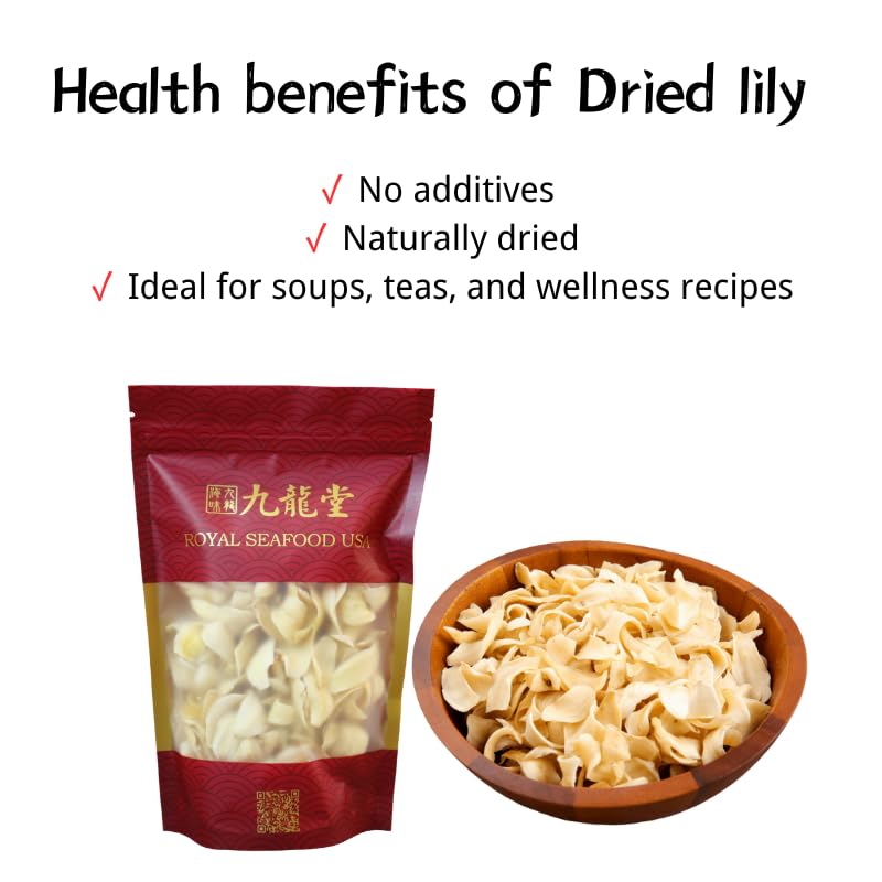 Royal Seafood USA Premium Dried Lily Bulbs Fresh and Natural Dried Lily ??? ?????? ?? ?? ?? ?? (1 lb)