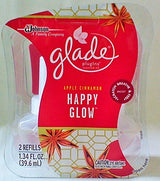10 Glade Plugins Scented Oil Refills Apple Cinnamon Happy Glow 5 Twin Packs New