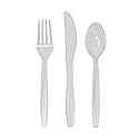 Progress Disposable Clear Plastic Cutlery Utensils - Piece Bulk Fork Spoon Knife Set - Sturdy disposable forks, spoons and knives - Strong & Perfect
