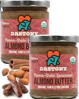 Dastony Cinna-Date Sprouted Almond Butter - Raw Almond Butter - 8 oz, Pack of 2