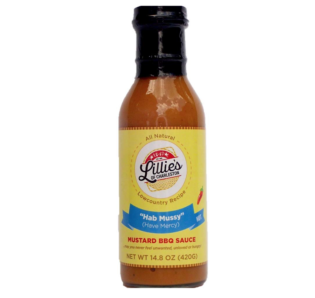 Lillie's of Charleston Hab Mussy Hot Mustard BBQ Sauce | Award Winning | Natural, No Preservatives, Vegan | Great with Chicken, Pork Ribs