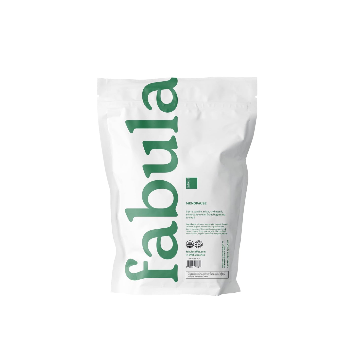 Fabula Menopause Herbal Tea - Organic Herbal Blend for Menopause Support, with Peppermint, Lemon Balm & Black Cohosh - Caffeine-Free, Stress Relief