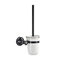 Black Bathroom Toilet Brush Holder Set Wall Mounted Bathroom Hardware Accessories,Oil Rubble Bronze