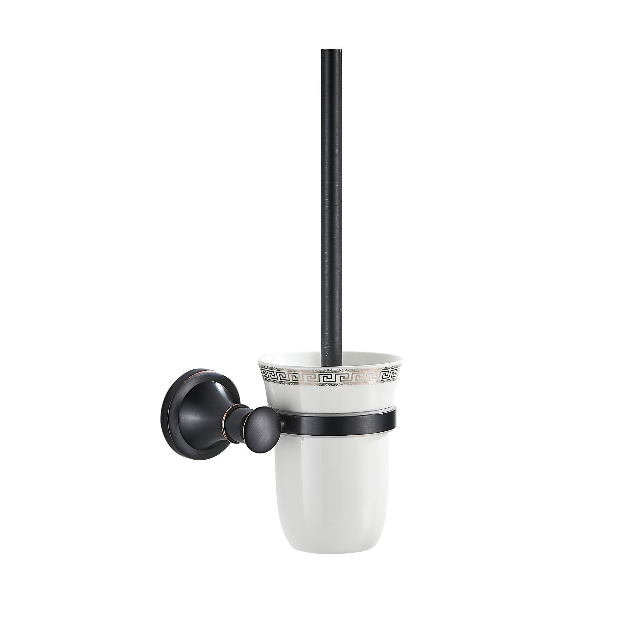 Black Bathroom Toilet Brush Holder Set Wall Mounted Bathroom Hardware Accessories,Oil Rubble Bronze