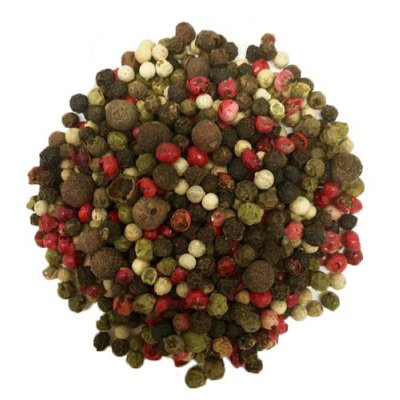 OliveNation Whole Rainbow Peppercorn Mix, Black, Green, Pink, White, Jamaican, Tellicherry, Szechuan - 80 ounces