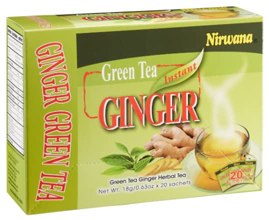 Green Ginger Tea - Refreshing Blend of Green Tea and Ginger with a Hint of Lemon | Antioxidant-Rich, Naturally Energizing Herbal Tea | Perfect