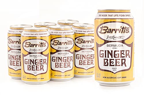 Barritt's Original Ginger Beer, Non-Alcoholic Soda Cocktail Mixer, 12 fl oz Cans, 12 Pack, Gluten Free