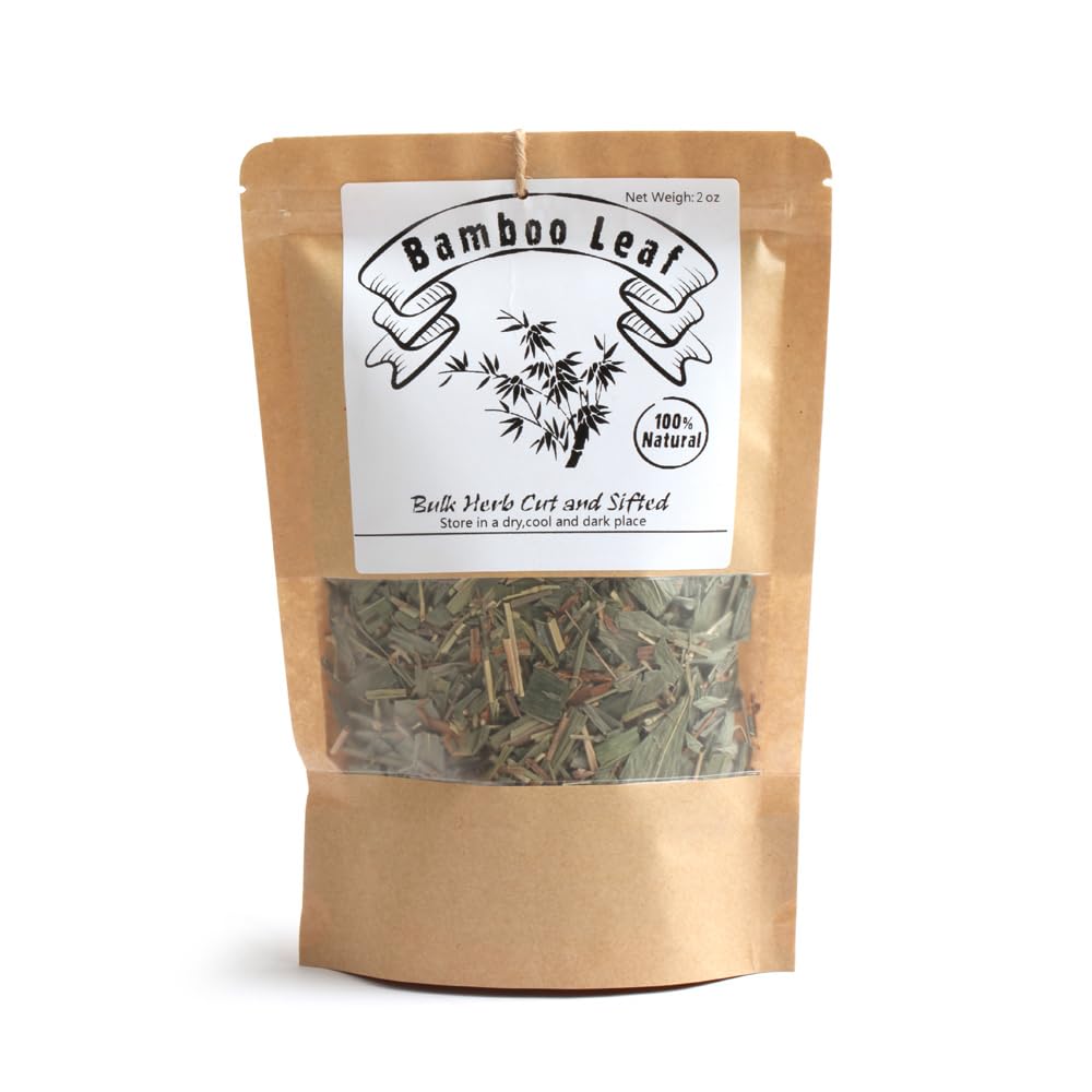 EidolonGreen [China Medicinal Herb] Bamboo leaves tea,Organic Bamboo Leaf Tea, (DanZhuYe/???/?? ?? ?) Chinese Herbal Dried Loose Leaves (2 Ounce (Pack