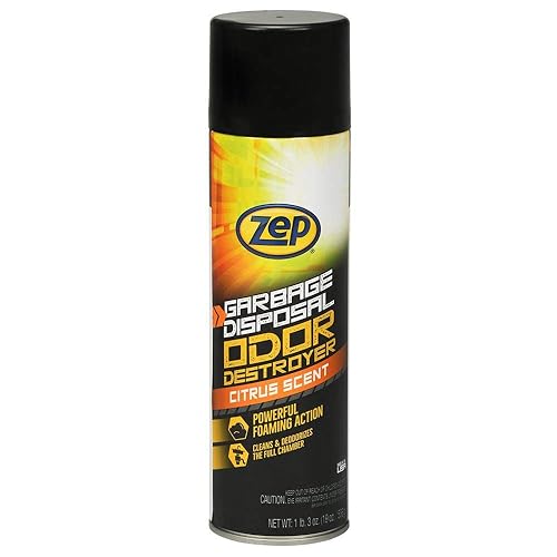 Zep Foaming Garbage Disposal Odor Destroyer - 19 Ounces - ZUDGF19 - Cleans Blades and Removes Odor