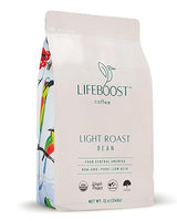 Lifeboost Light Roast Whole Bean Coffee - Low Acid Organic Coffee, Non-GMO, USDA Organic, Single Origin, Third-Party Tested for Mycotoxins