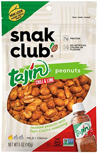 Snak Club Tajin Chili & Lime Peanuts, Mild, 5oz Bag