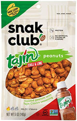 Snak Club Tajin Chili & Lime Peanuts, Mild, 5oz Bag