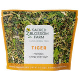 Tiger Herbal Tea | Sacred Blossom Farm | 1.9 oz. Loose Leaf | Energy and Focus* | Minimally Processed Wisconsin-Grown Herbal Tea & Medicinal Herbs |