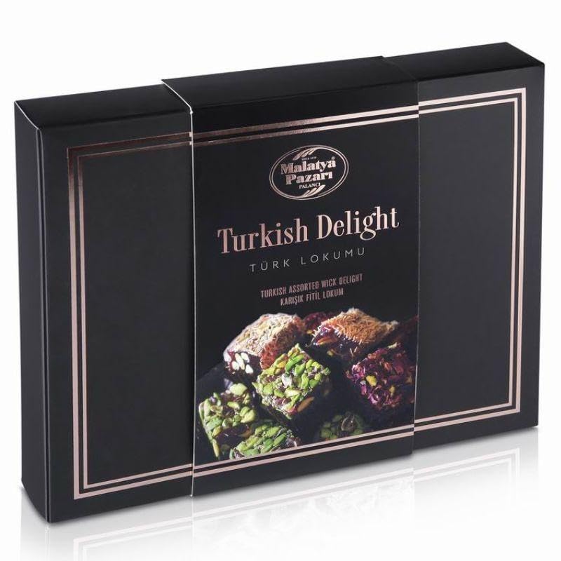 Malatya Pazari Assorted Turkish Delight with Pistachio and Fruit, 33.2oz
