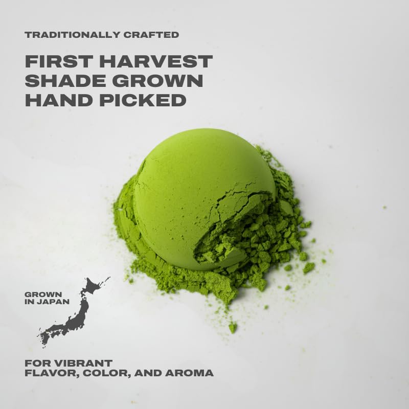 MAISON MATCHA Organic Ceremonial Grade Matcha Green Tea Powder - Authentic Japanese First Harvest, Sugar Free, For Traditional Tea & Everyday Matcha