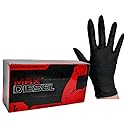 Golden Protective Services Outlet The Max Diesel, Industrial Black Nitrile Powder Free Gloves, 6 mil (Price is Per Box) (XXL)