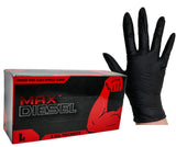 Golden Protective Services Outlet The Max Diesel, Industrial Black Nitrile Powder Free Gloves, 6 mil (Price is Per Box) (XXL)