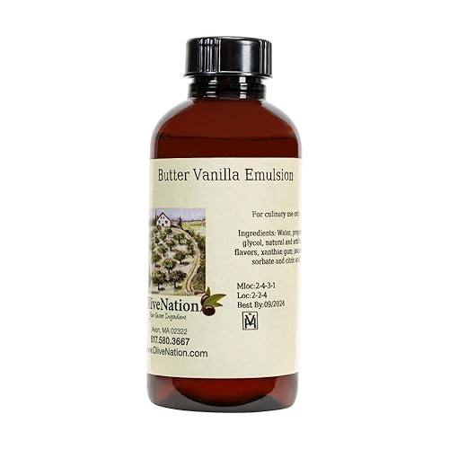 Butter Vanilla Baking Emulsion - Water Soluble Flavoring - Kosher - Gluten Free - Vegan - 32 ounces